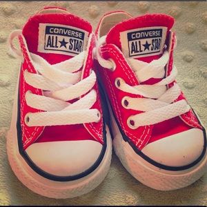 Infant Red Converse Shoes Size 3